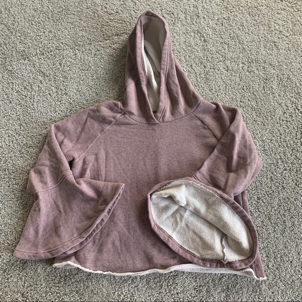 Blush pink flare sleeved hoodie Nordstrom brand